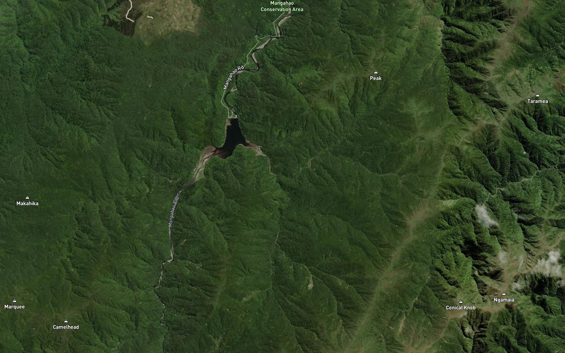 Satellite map of the College Creek