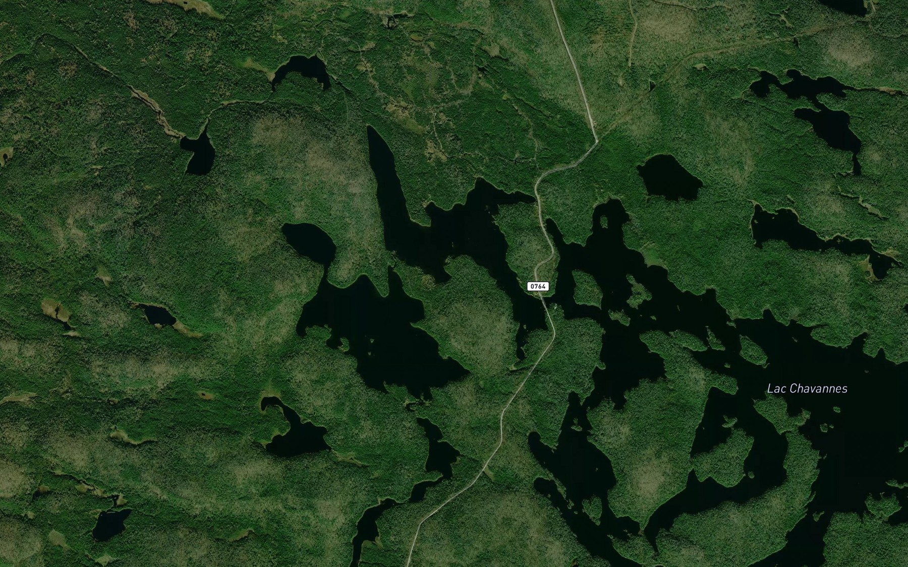 Satellite map of the Lacs Saint-Amand