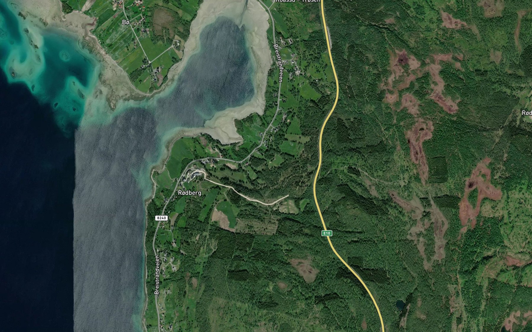Satellite map of the Hansheimelva