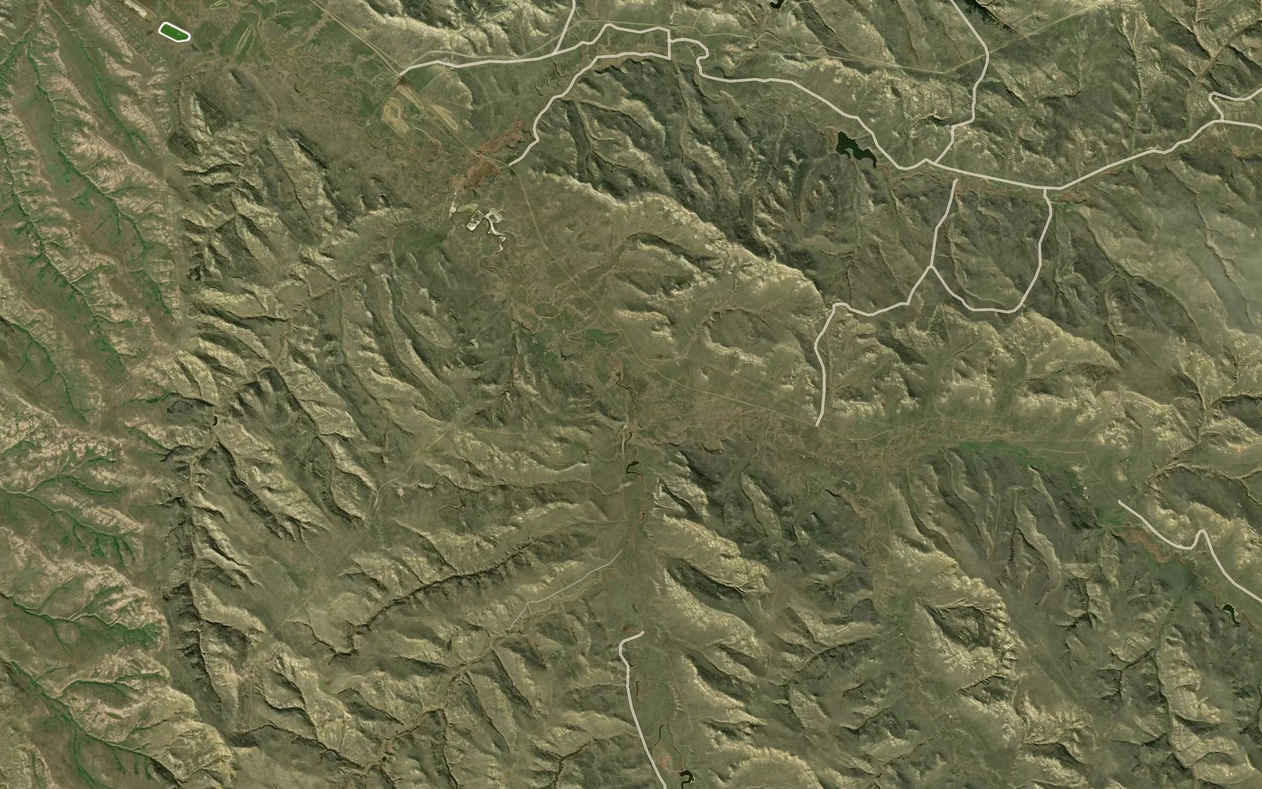 Satellite map of the South Fork Badger Creek