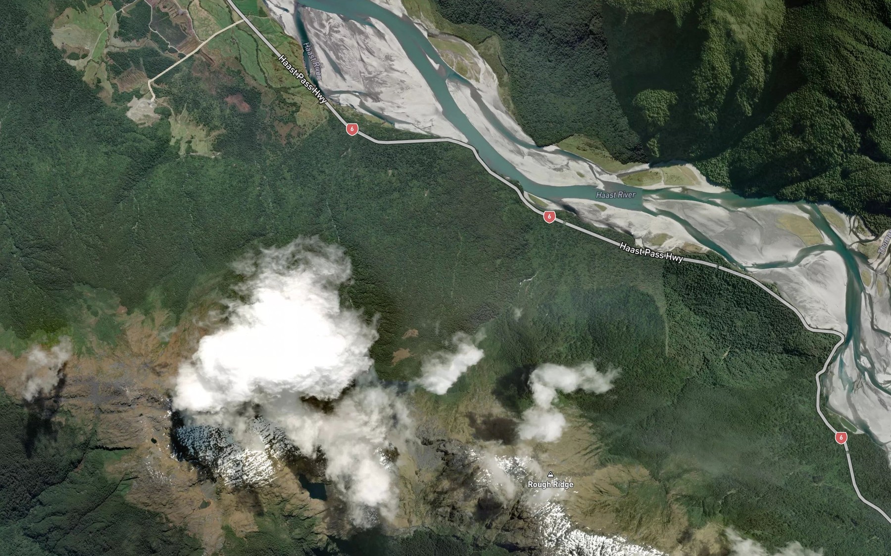 Satellite map of the Harris Creek