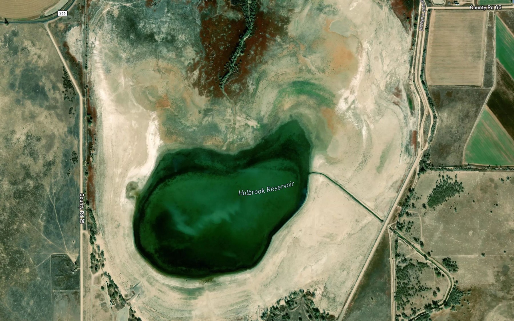 Satellite map of the Holbrook Reservoir