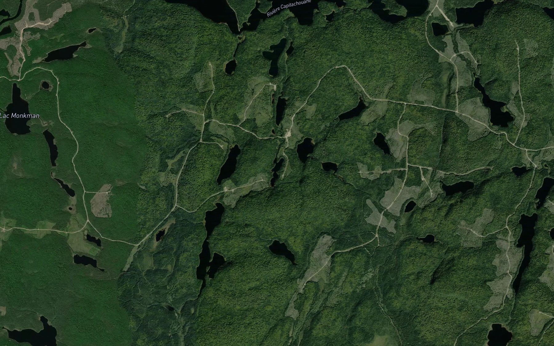 Satellite map of the Lac Morrissette