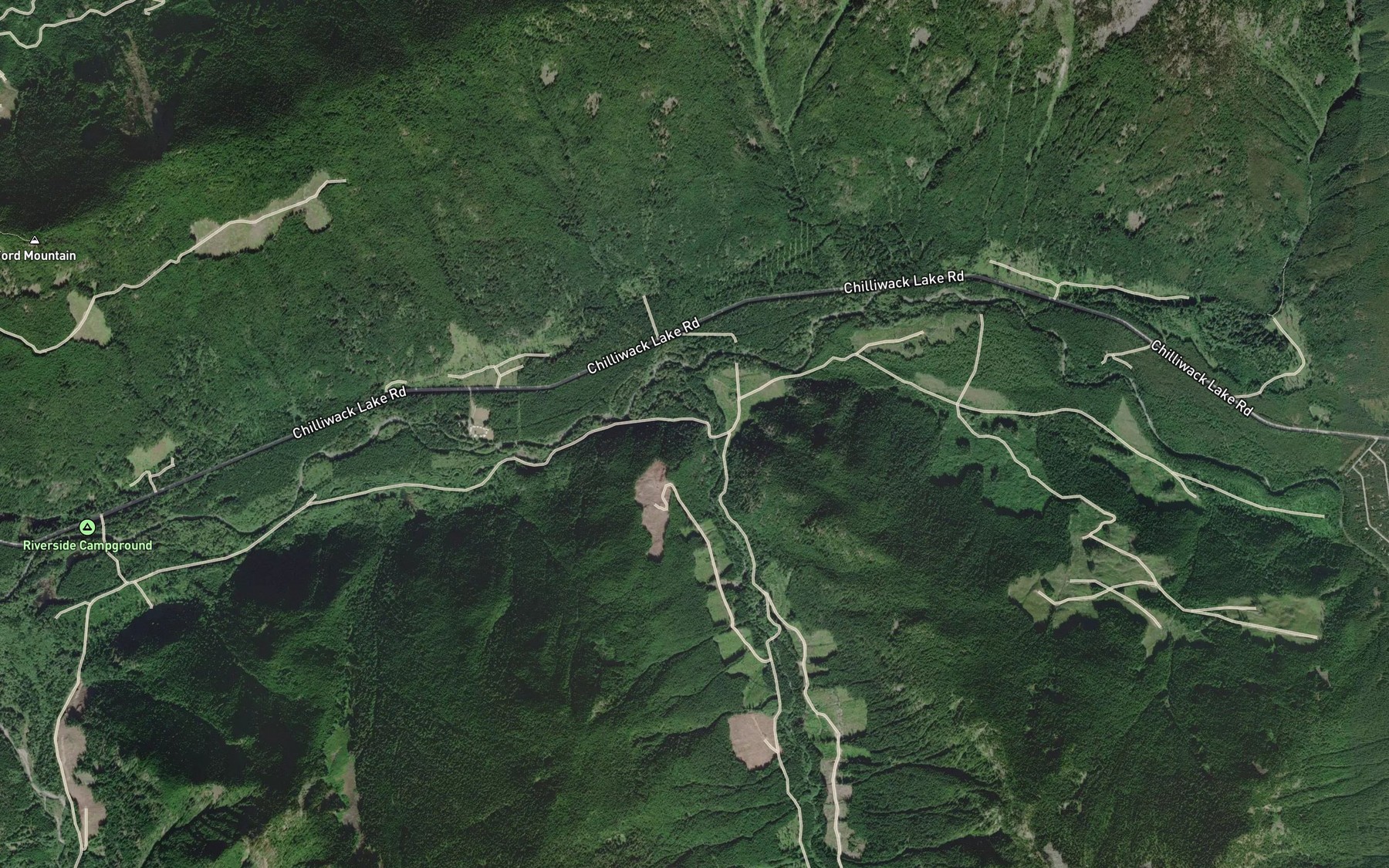 Satellite map of the Centre Creek