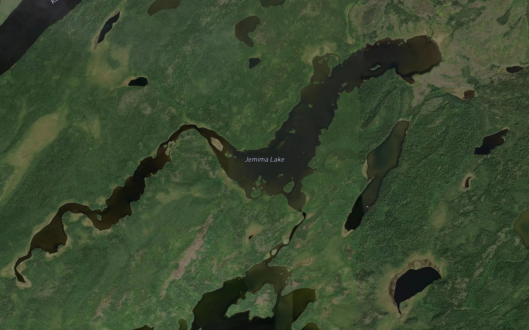 Satellite map of the Jemima Lake