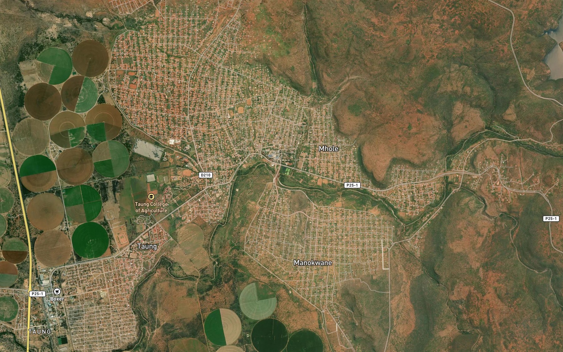 Satellite map of the Mhole