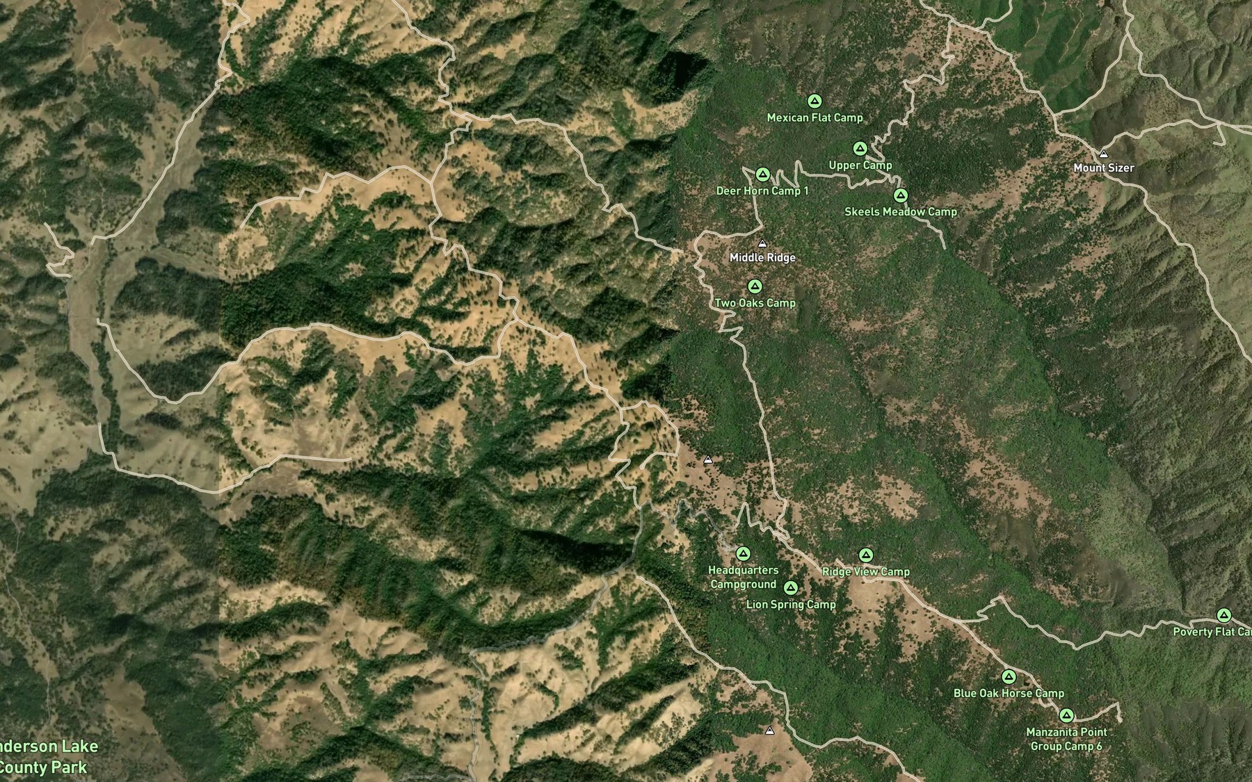 Satellite map of the Blackberry Spring