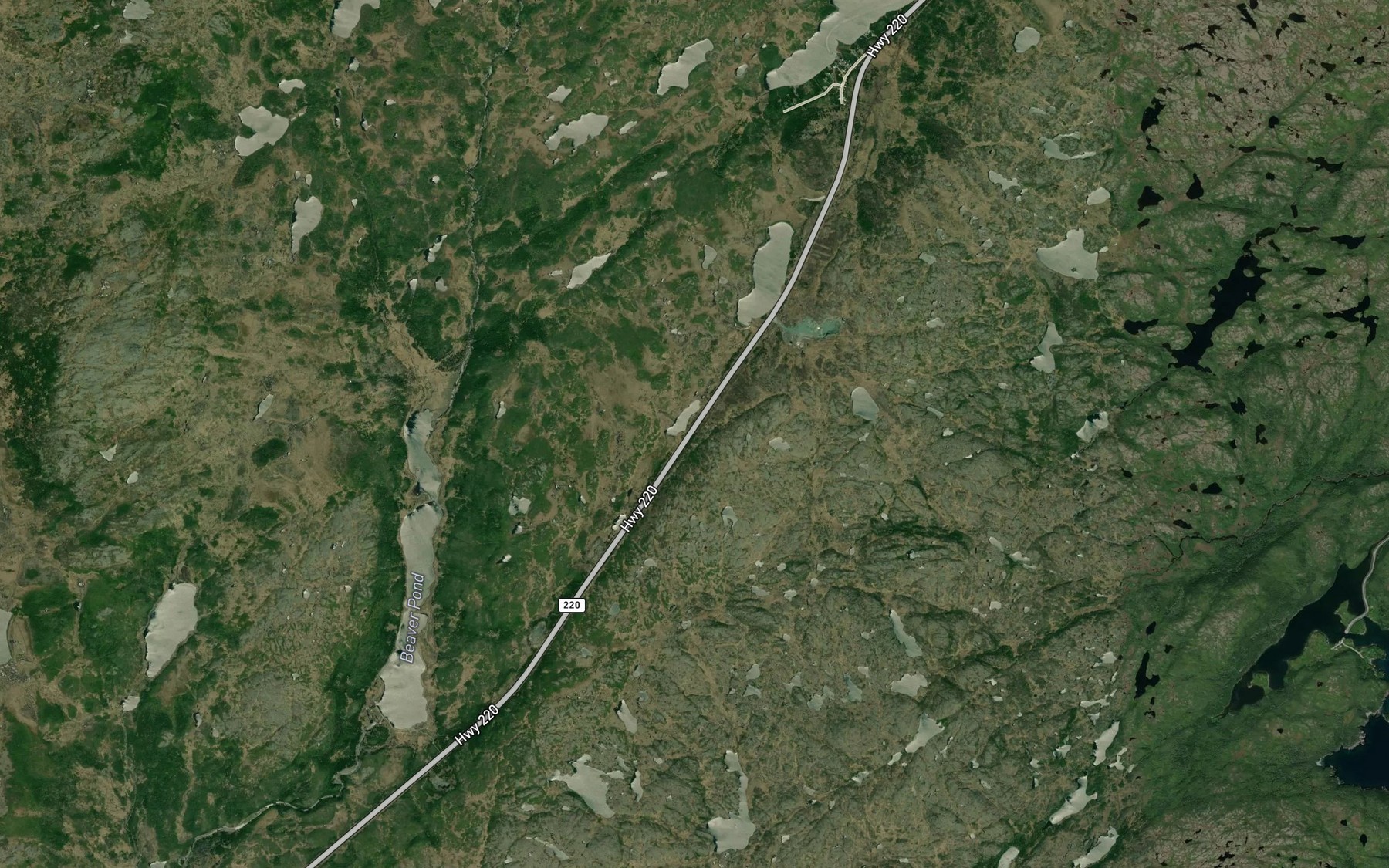 Satellite map of the Little Stump Pond