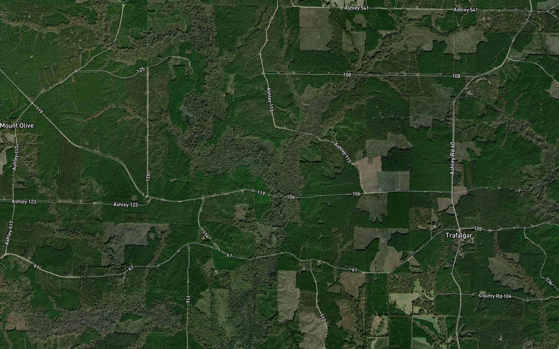 Satellite map of the Panther Creek