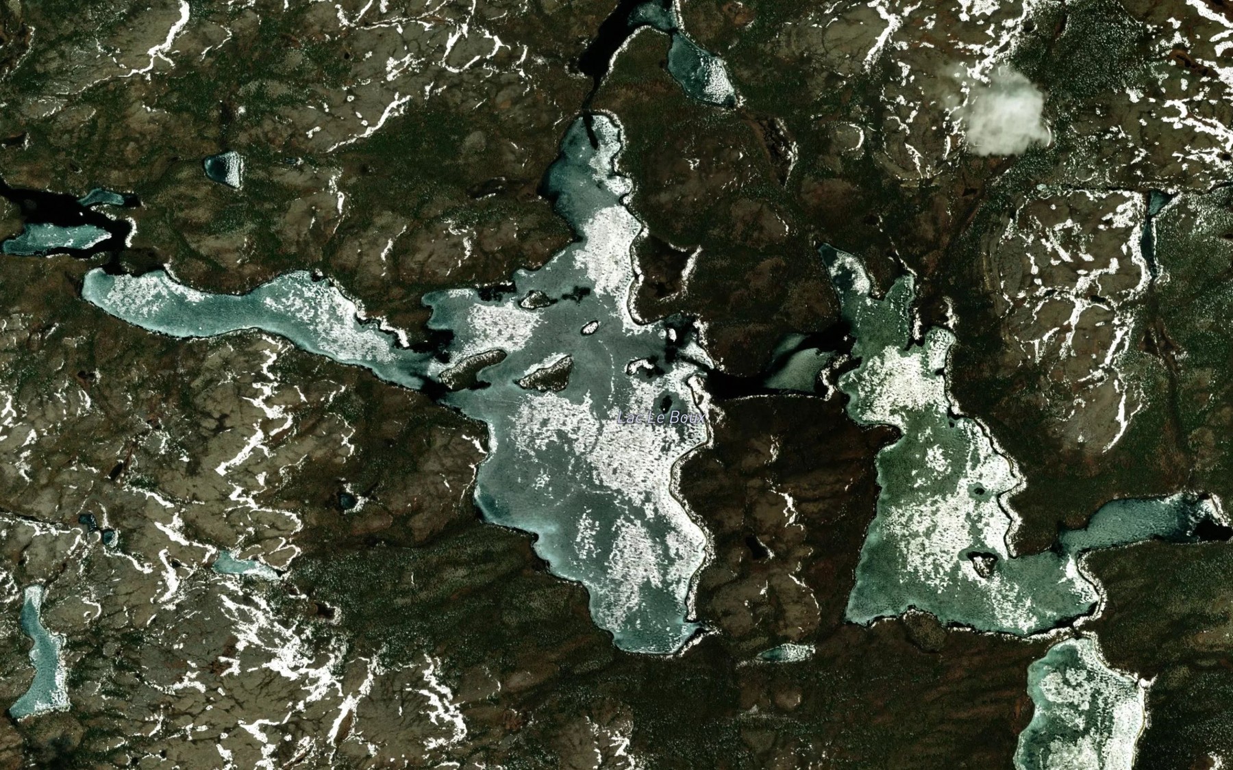Satellite map of the Lac Le Boux