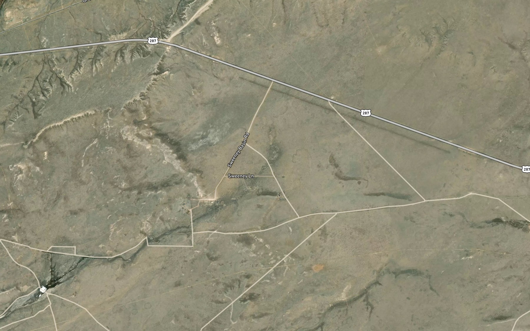 Satellite map of the Warm Springs Creek