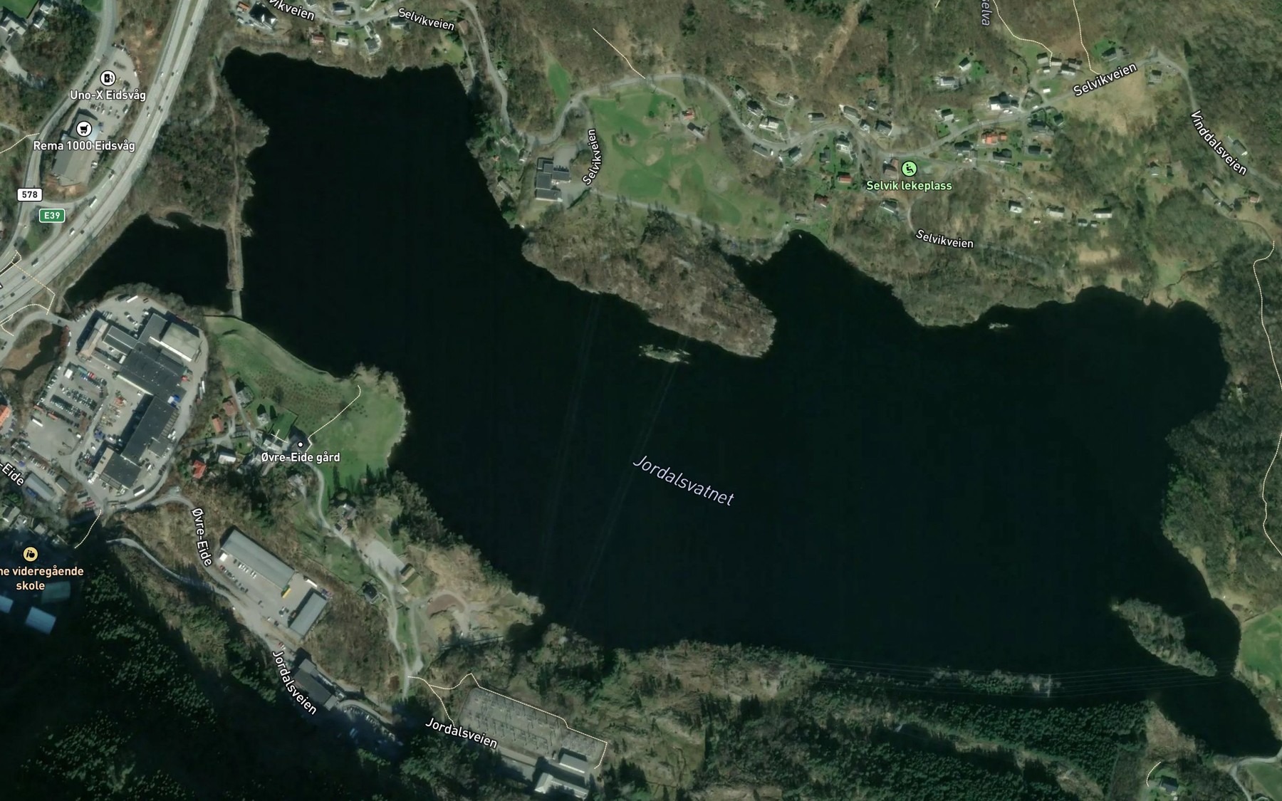 Satellite map of the Jordalsvatnet