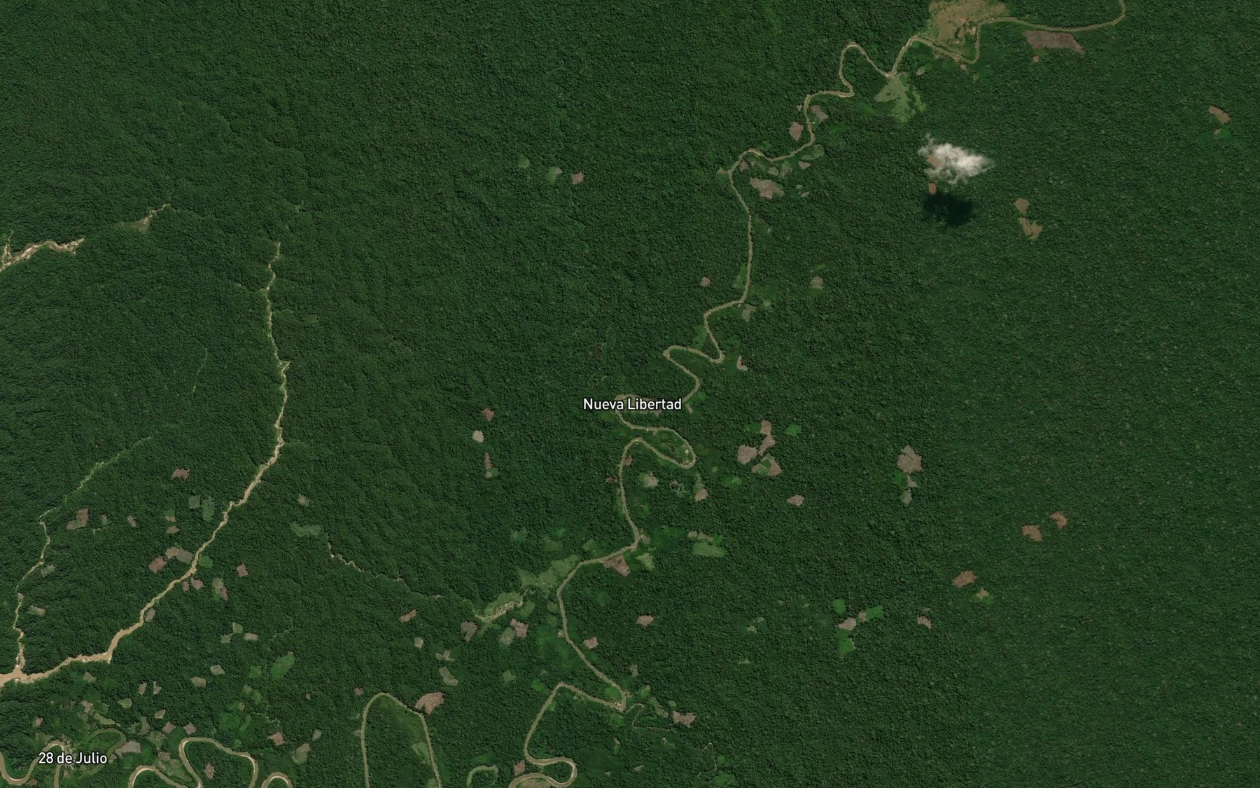 Satellite map of the Quebrada Motelo