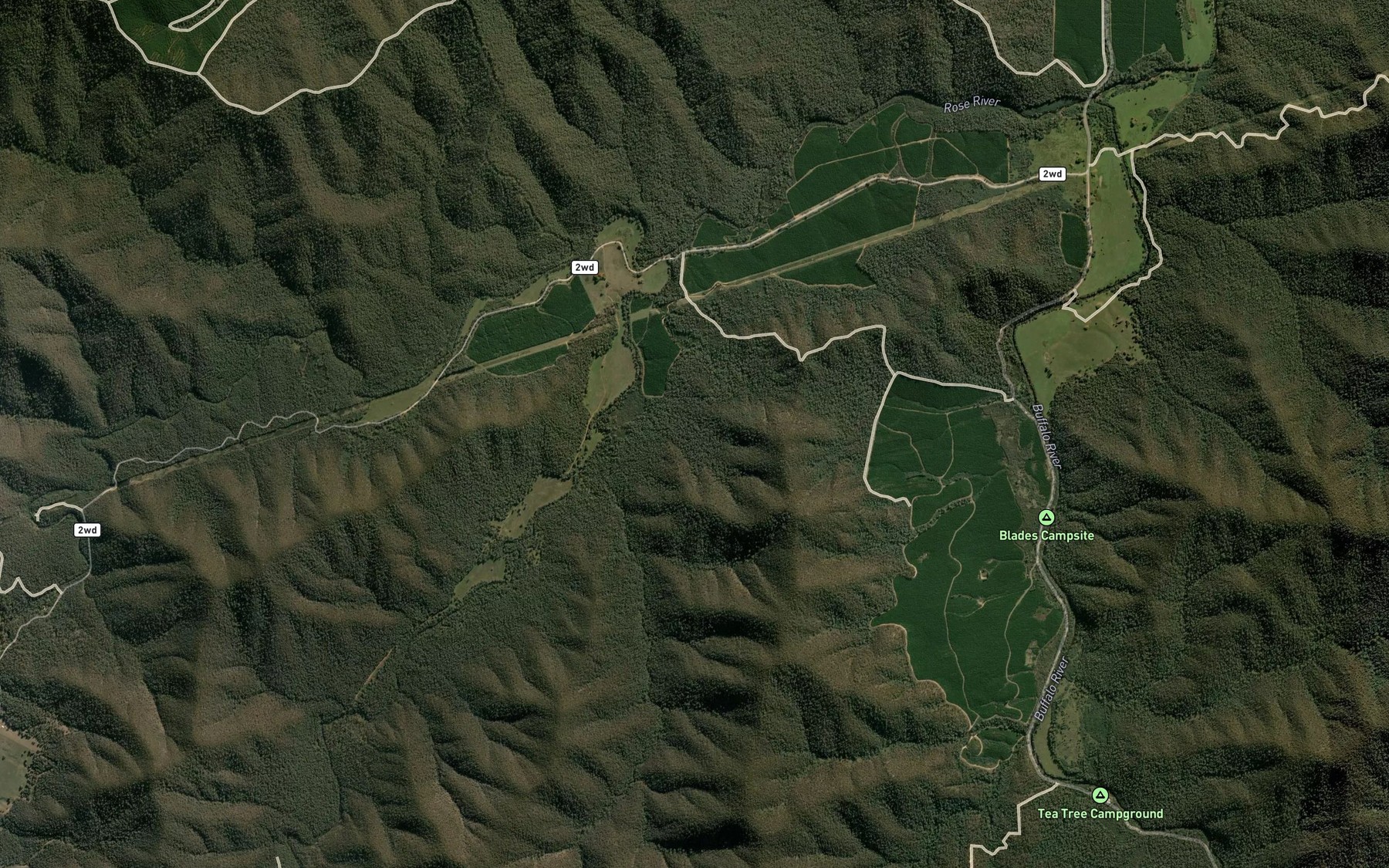 Satellite map of the Dandongadale River