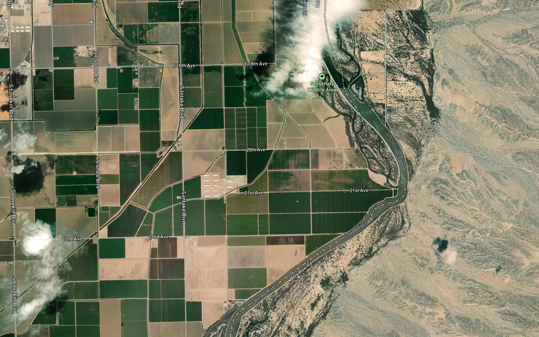 Satellite map of the D-10-11 canal