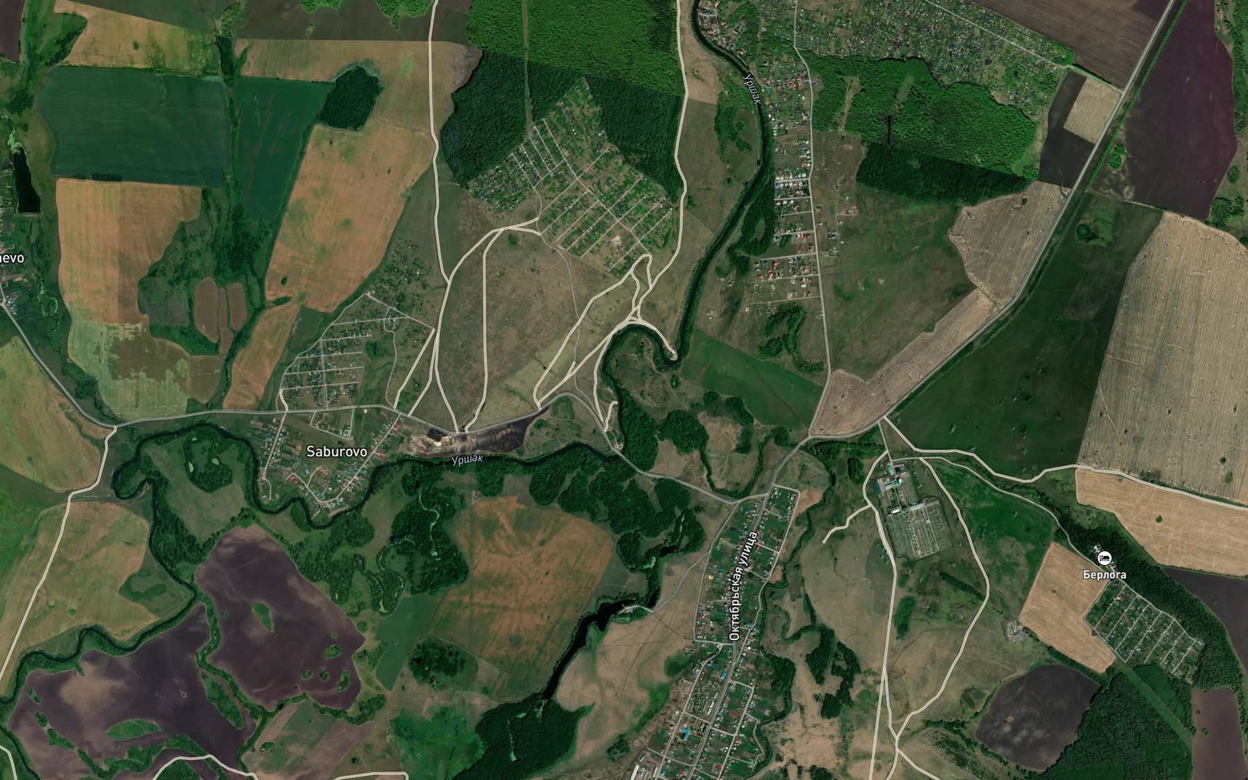 Satellite map of the Uzen'