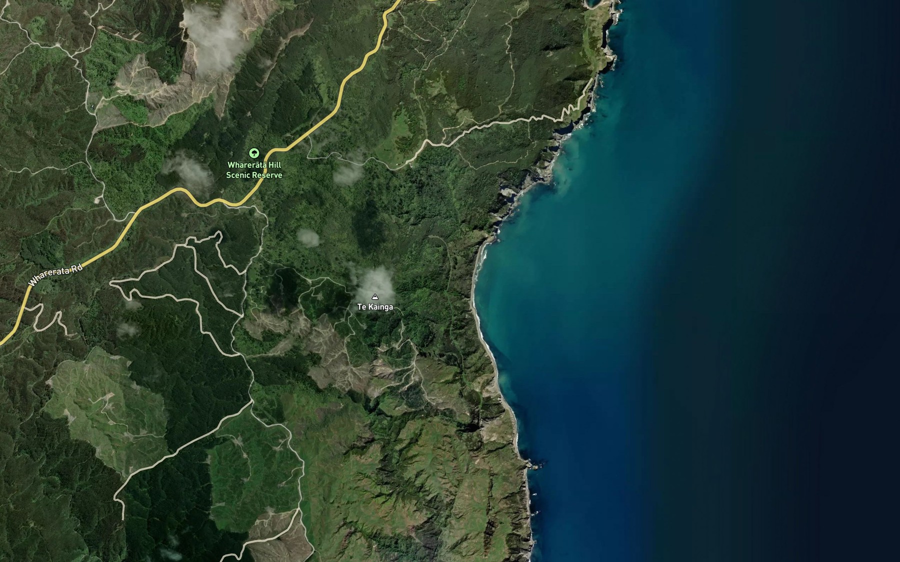 Satellite map of the Waikara Stream