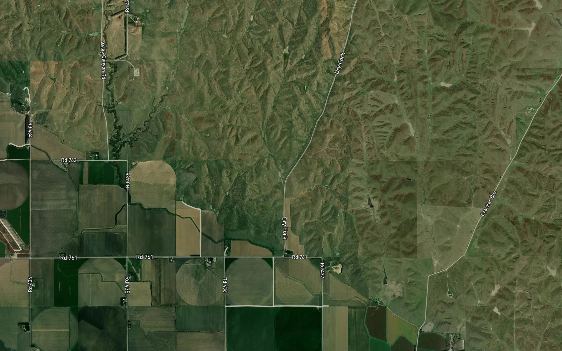 Satellite map of the Sherman Reservoir