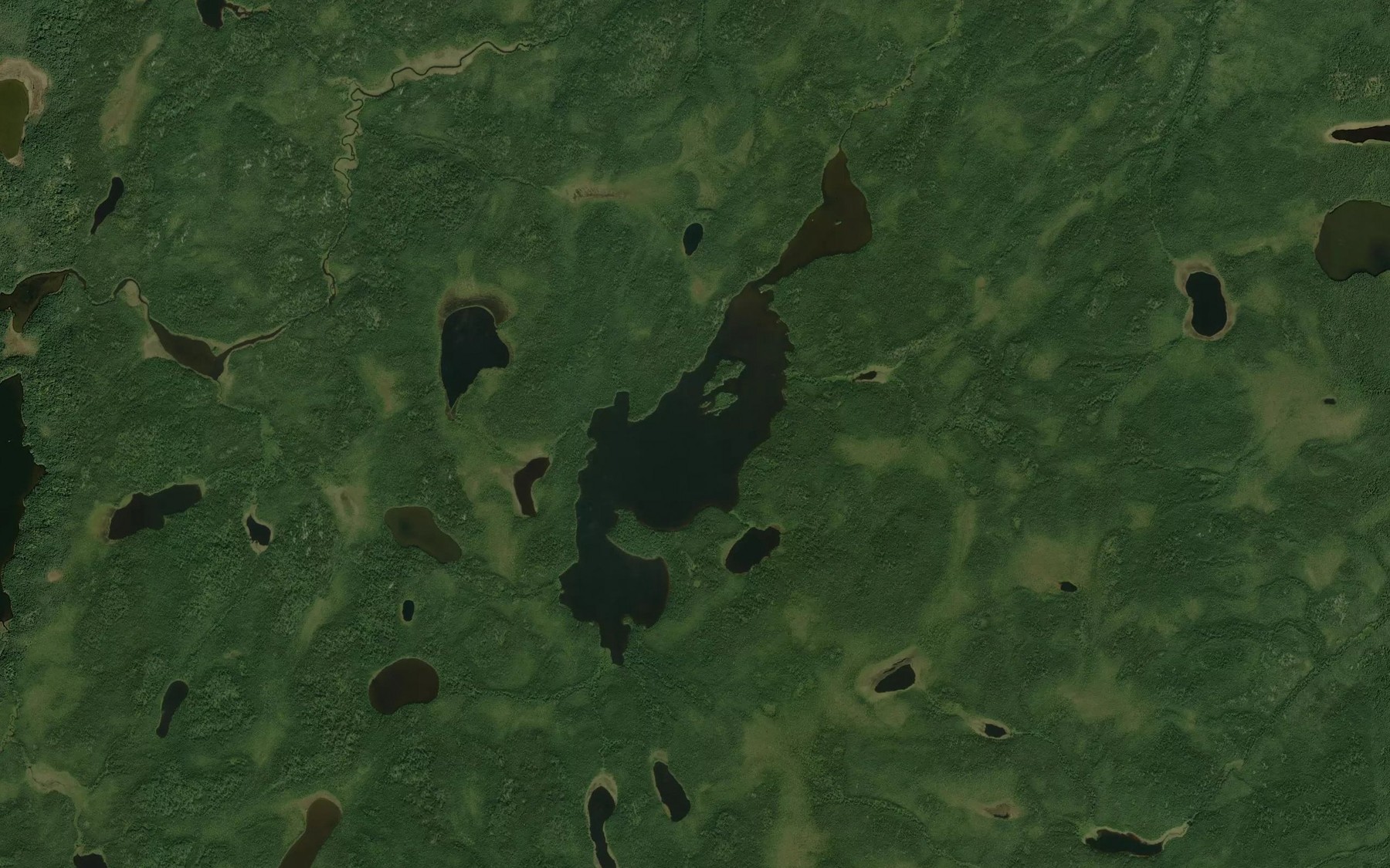 Satellite map of the McGimsie Lake