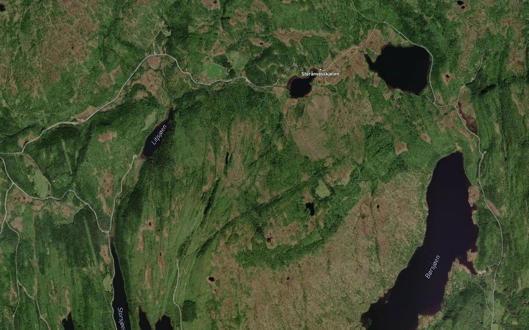 Satellite map of the Lysbekken