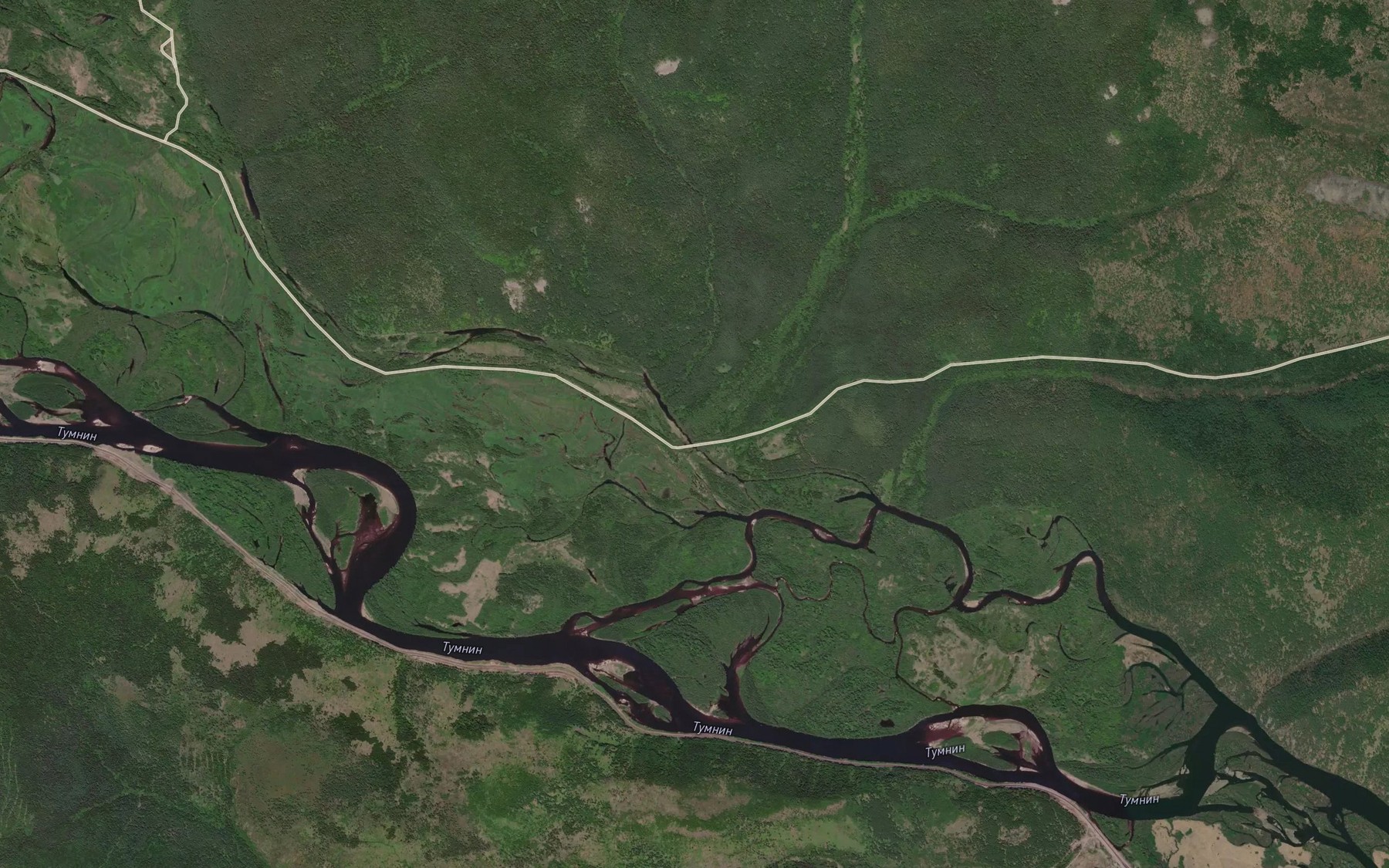 Satellite map of the Nizhnebazinskiy