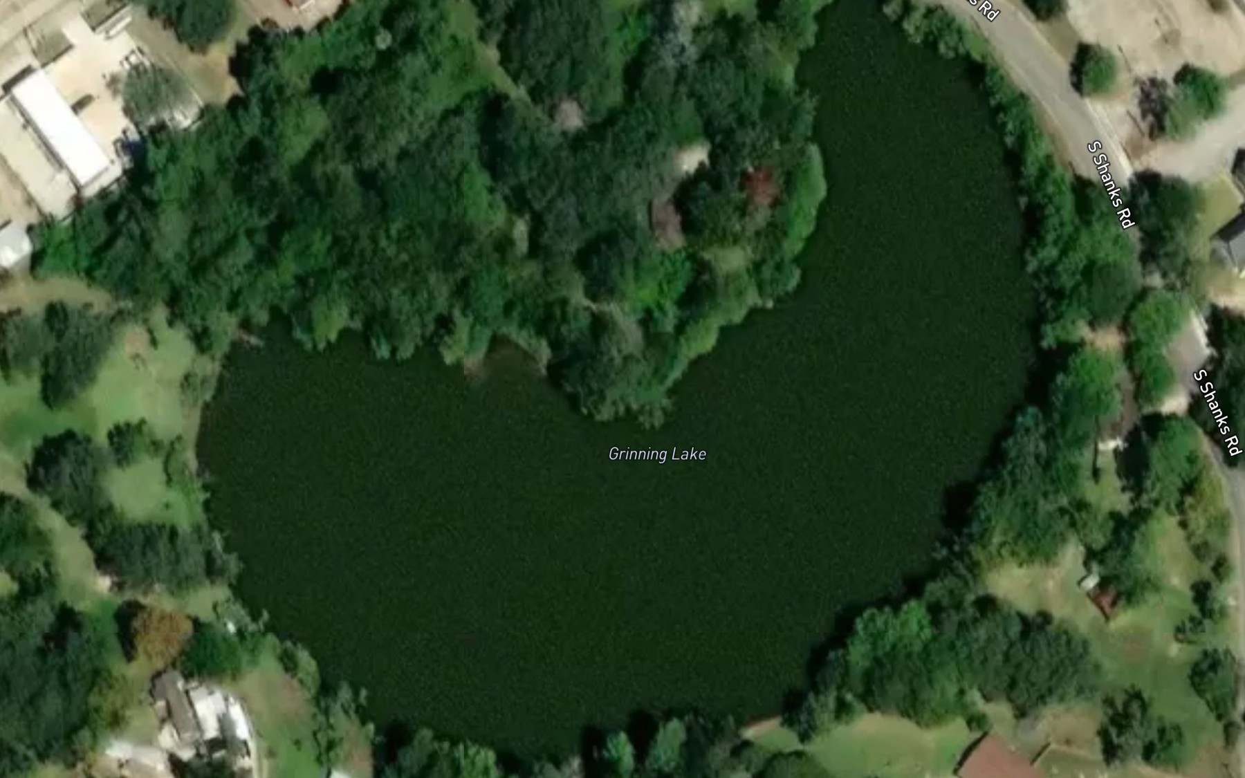 Satellite map of the Clute Lake