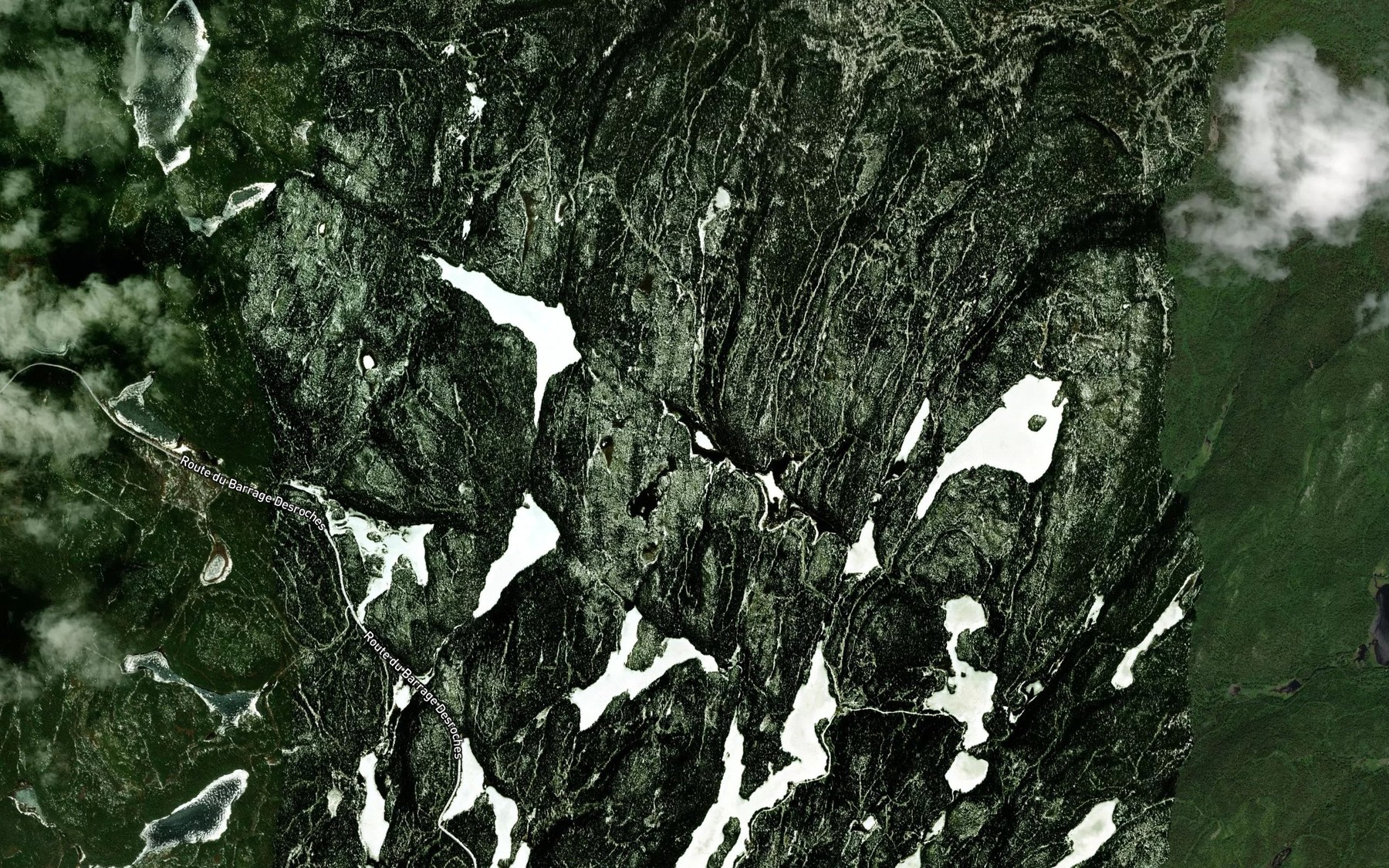Satellite map of the Lac Flin