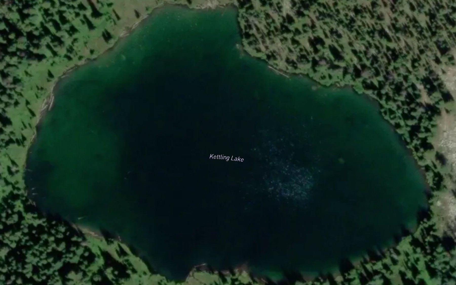 Satellite map of the Kettling Lake