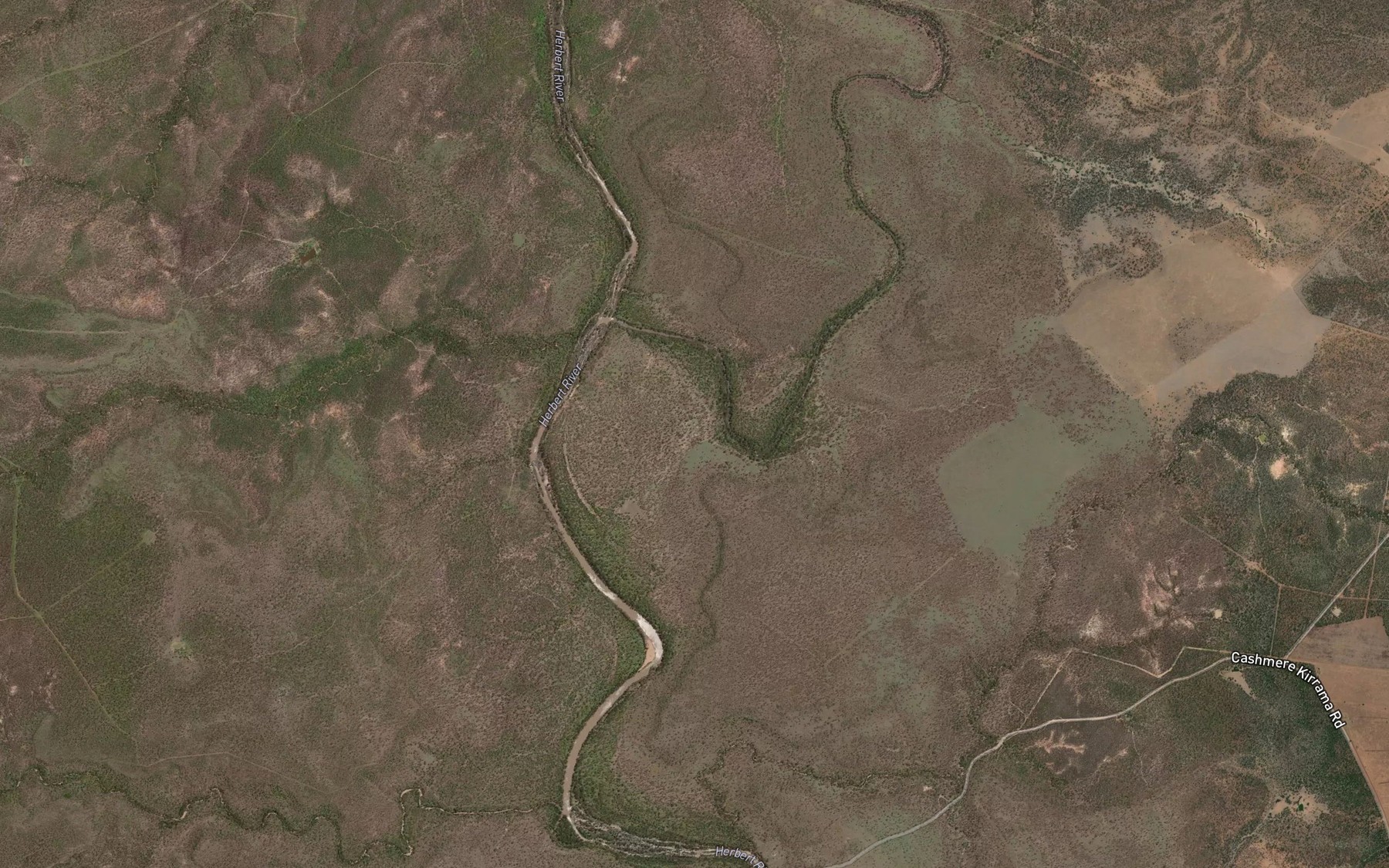 Satellite map of the Cameron Creek