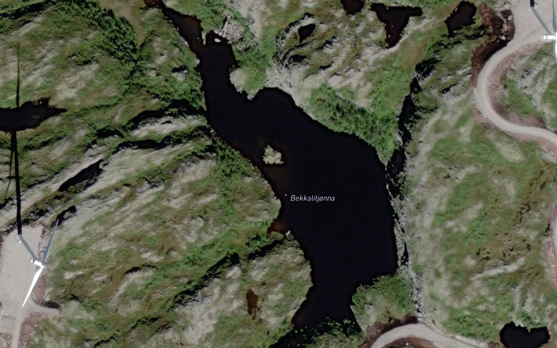 Satellite map of the Bekkjalitjorna