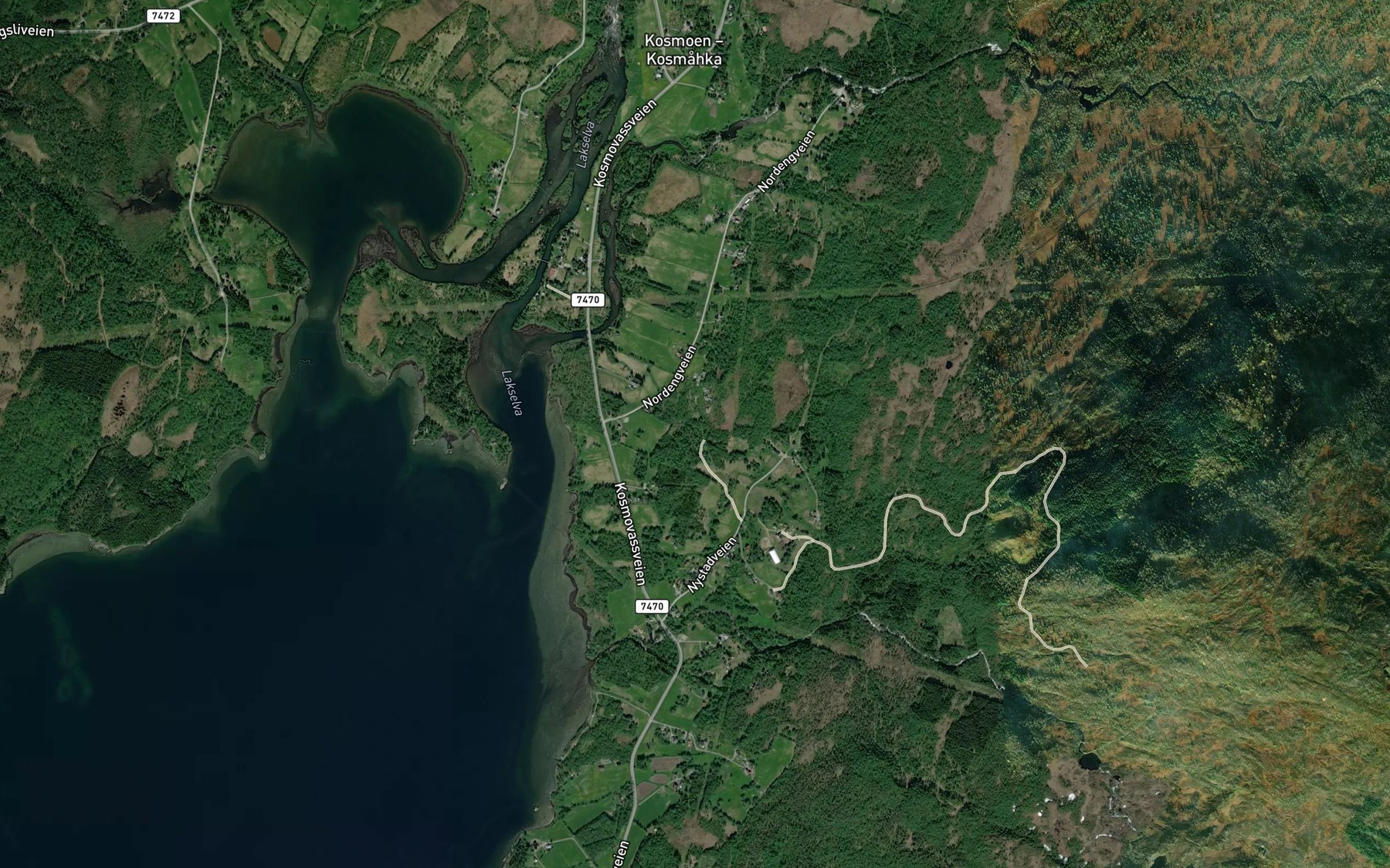 Satellite map of the Olakjelda