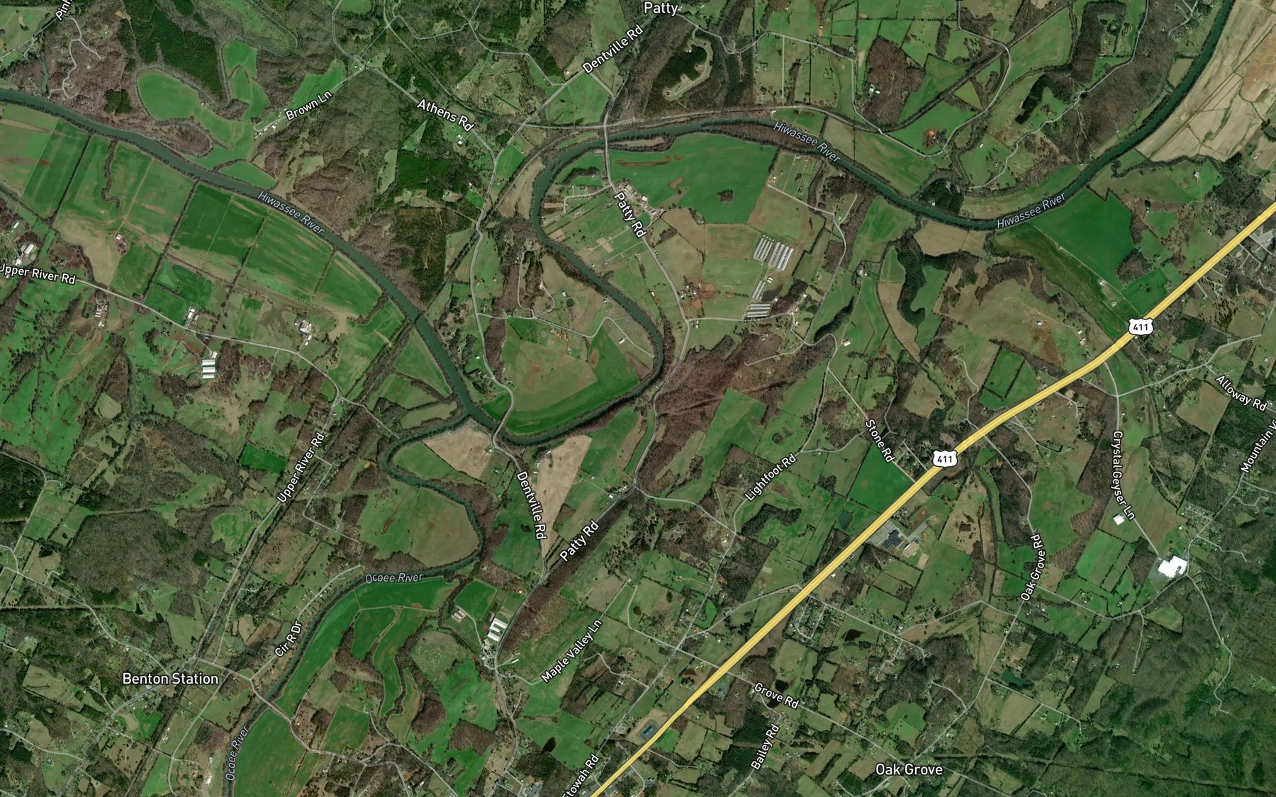 Satellite map of the Raht Chapel Branch