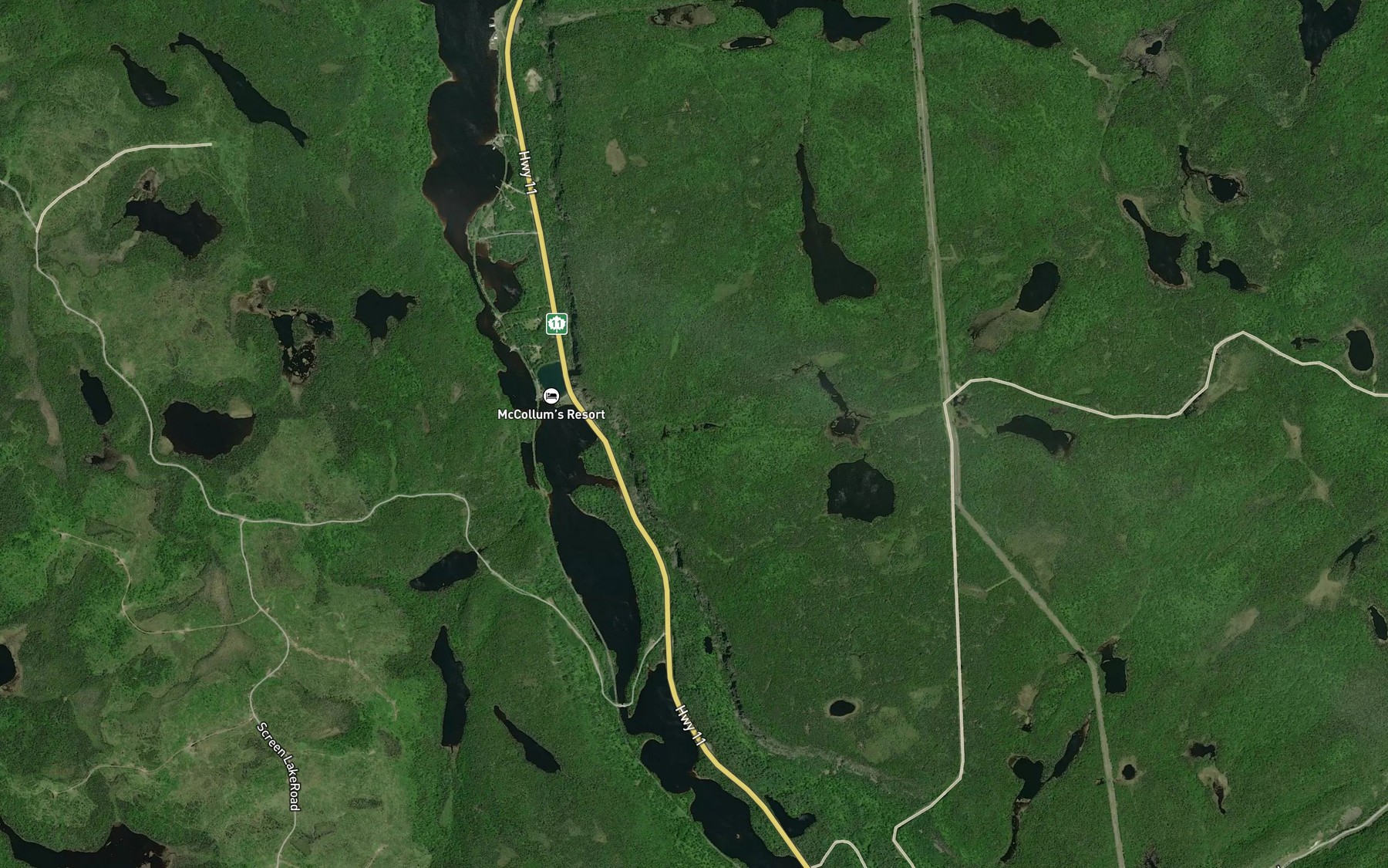 Satellite map of the Ore Creek