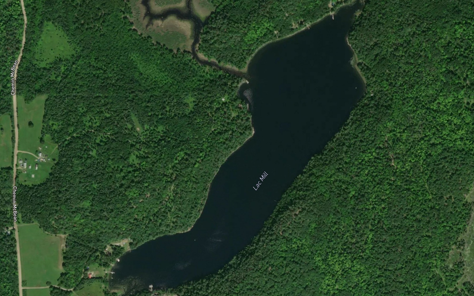 Satellite map of the Lac Mill