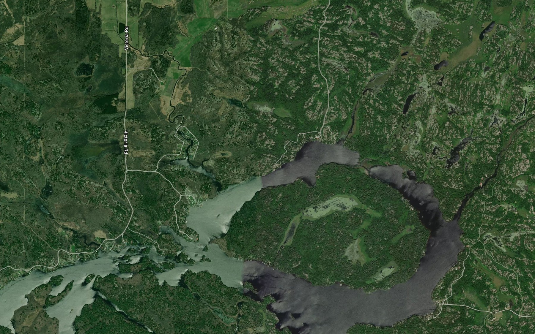 Satellite map of the Musky Bay
