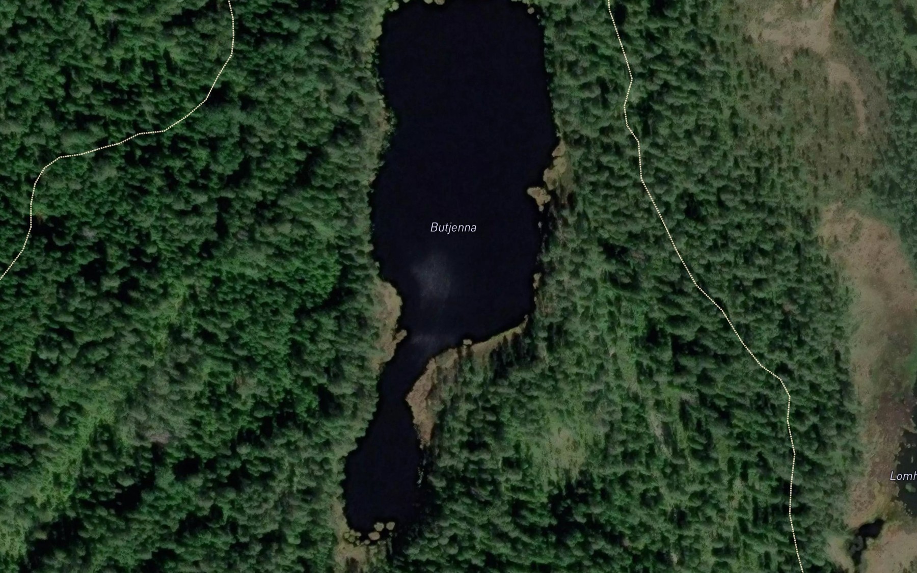 Satellite map of the Butjerna