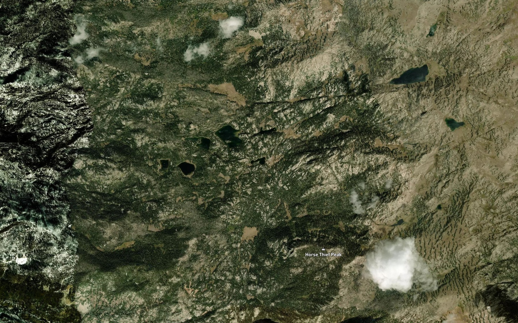 Satellite map of the Rosa Lake