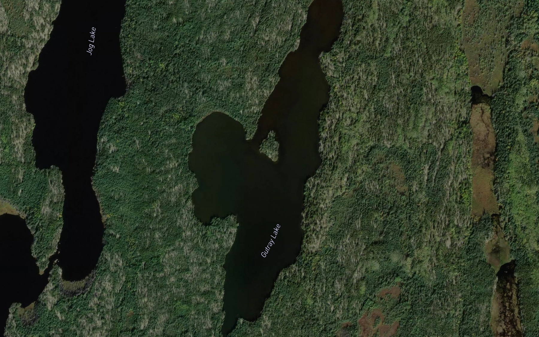 Satellite map of the Gutray Lake