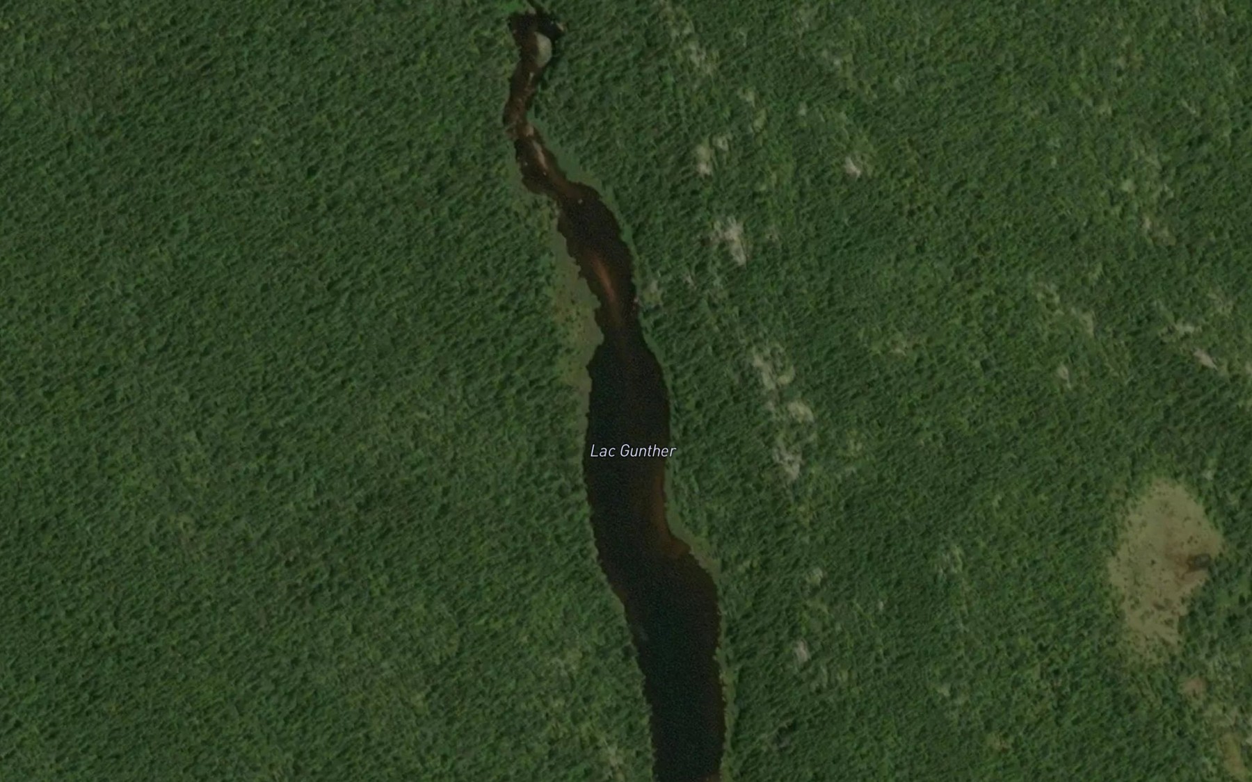 Satellite map of the Lac Gunther