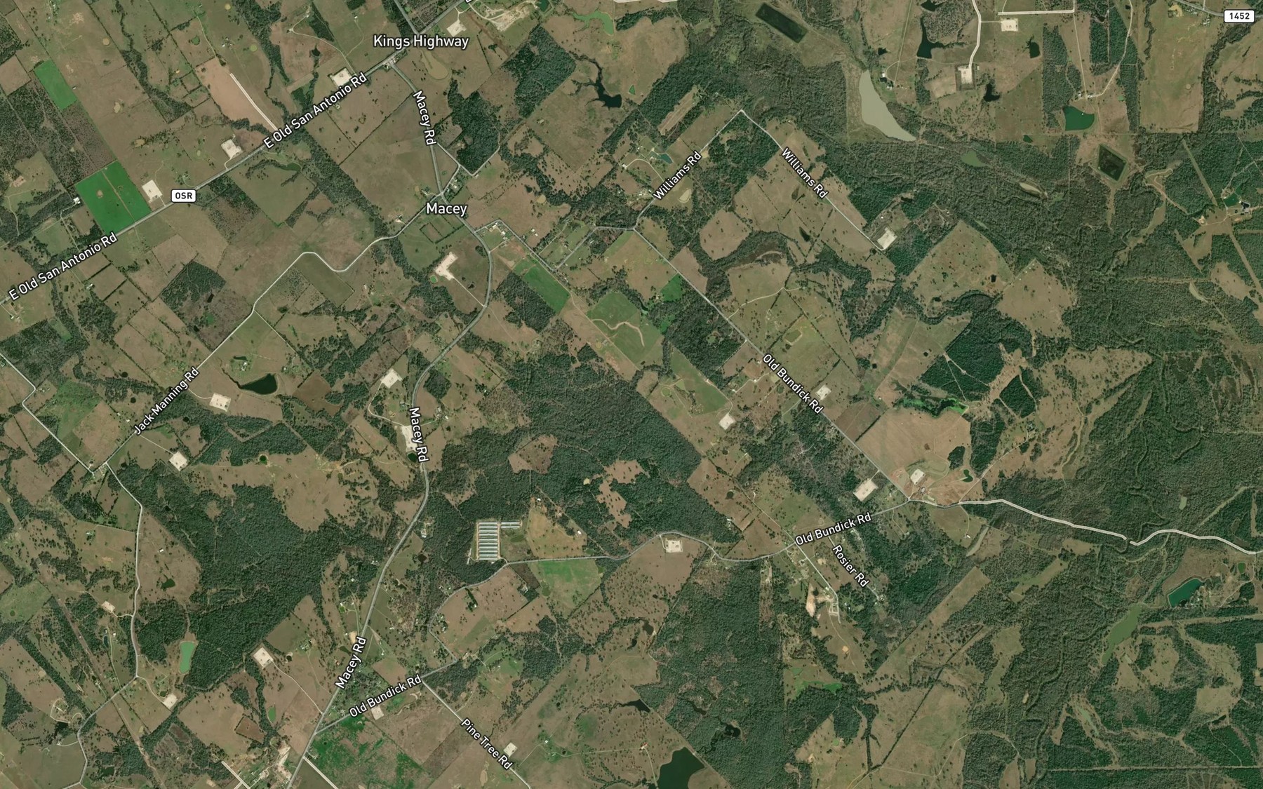 Satellite map of the McDonald Creek
