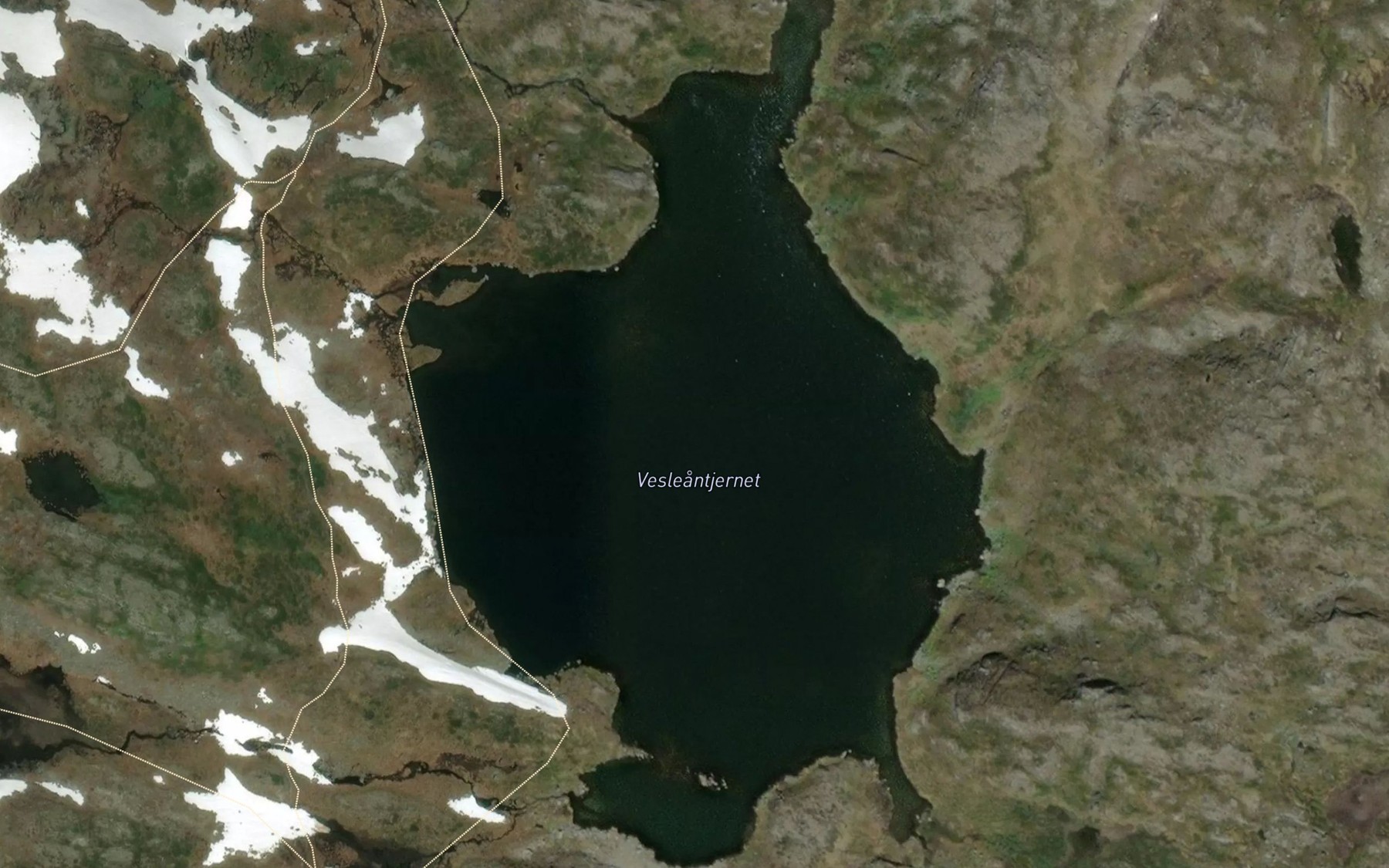 Satellite map of the Vesleatjernet