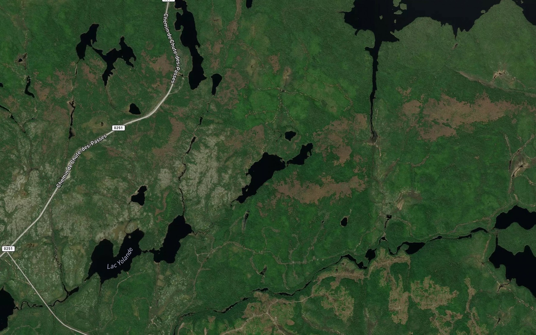 Satellite map of the Lac Sophie