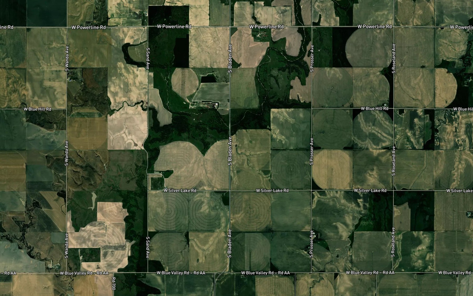 Satellite map of the Lewis Reservoir