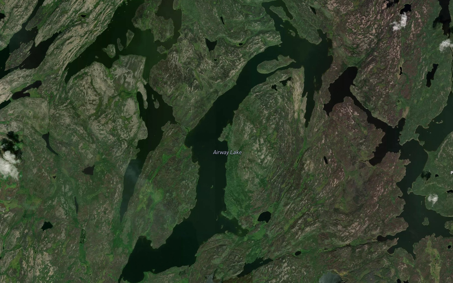 Satellite map of the Airway Lake