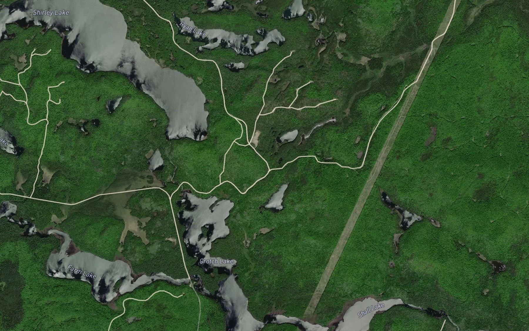 Satellite map of the Robin Creek