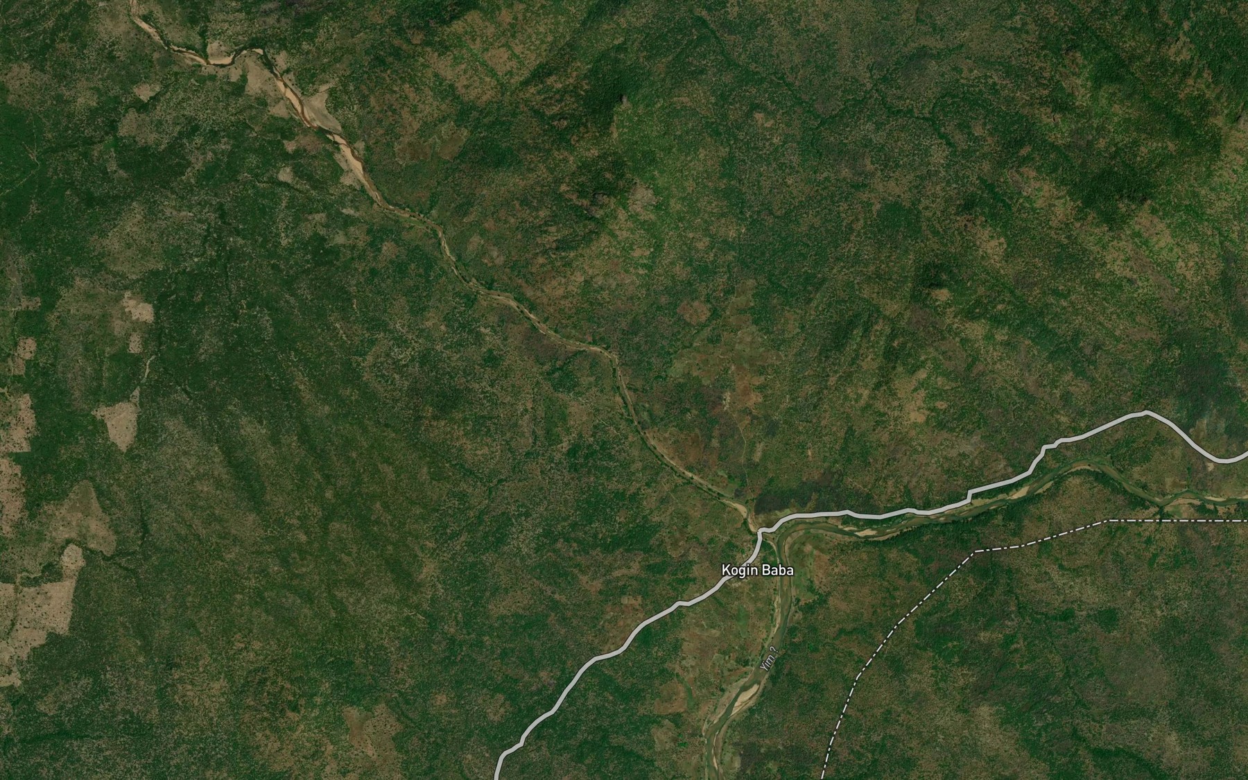 Satellite map of the RiverYariku