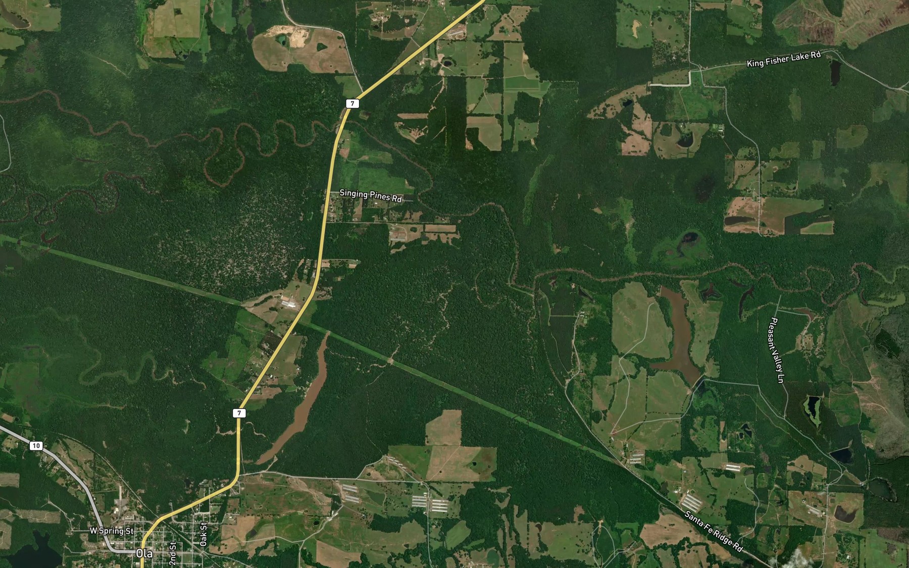 Satellite map of the Keeland Slough