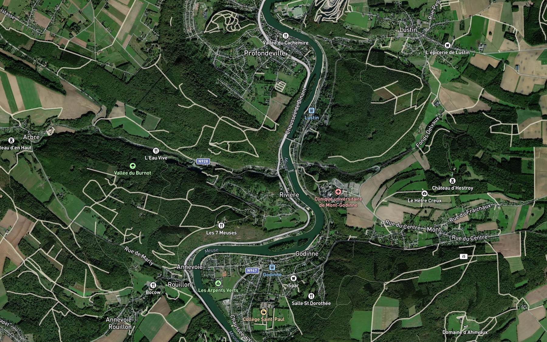Satellite map of the Burnot