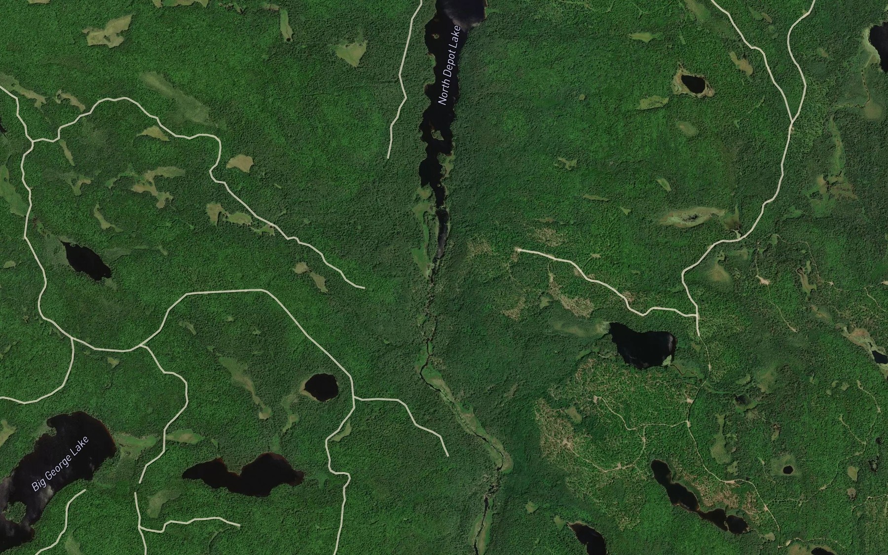 Satellite map of the Blackbass Creek