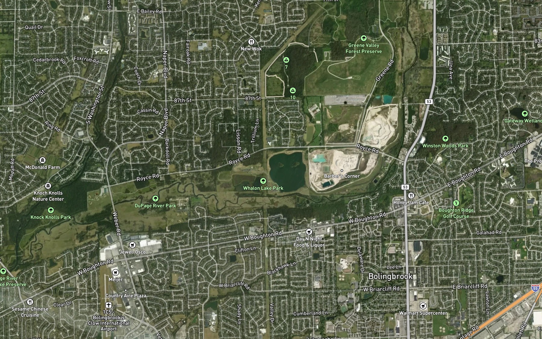 Satellite map of the Spot 2